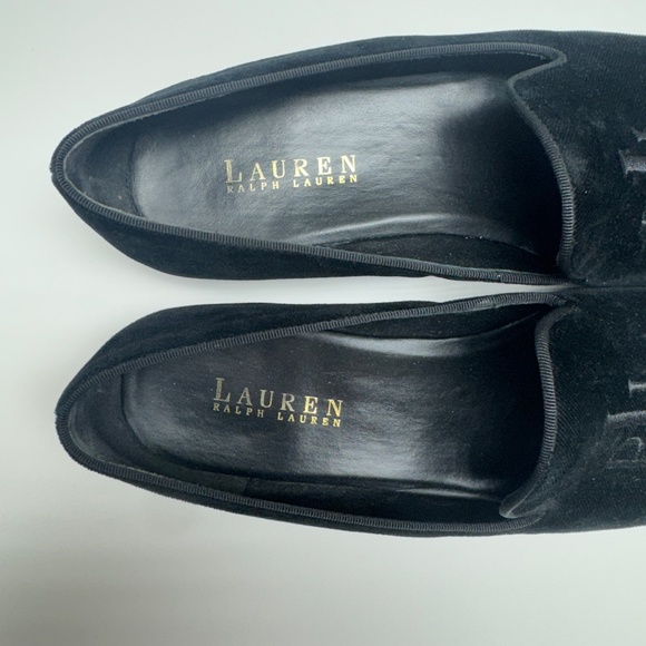 ✨ Lauren Ralph Lauren Black Velvet Loafers – Size 8B ✨ - Picture 2 of 6